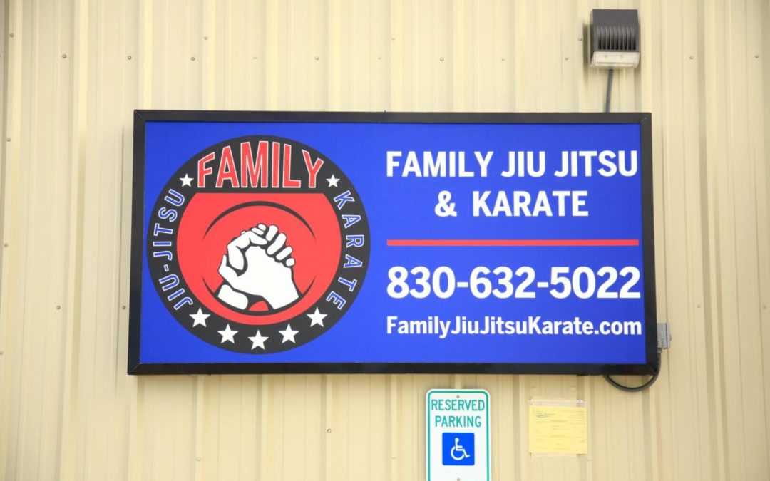 Lit Slimline Cabinet Sign – Family Jiu-Jitsu