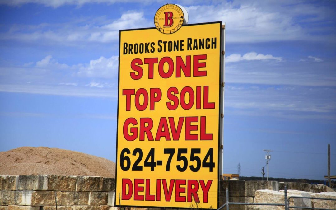 Custom Billboard Sign – Brooks Stone Ranch (25′ Tall)