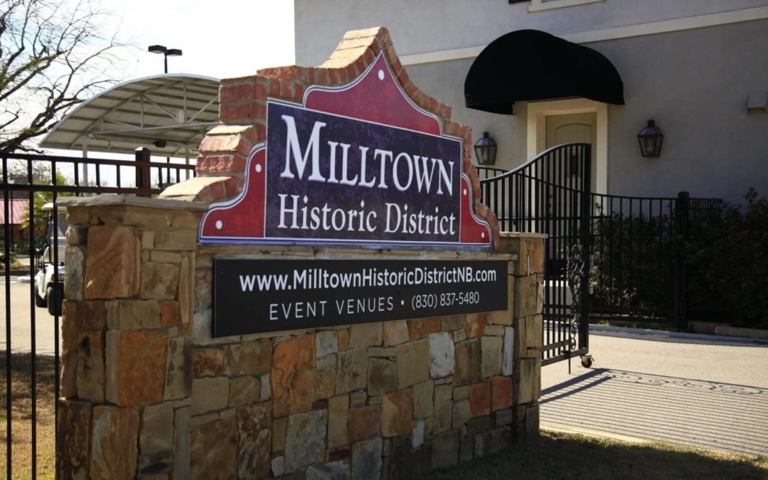 Stone & Custom Metal Monument Sign – Milltown Historic District