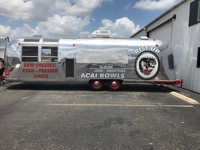 Vehicle Graphics – Rise Up Acai Bowls Airstream Food Truck